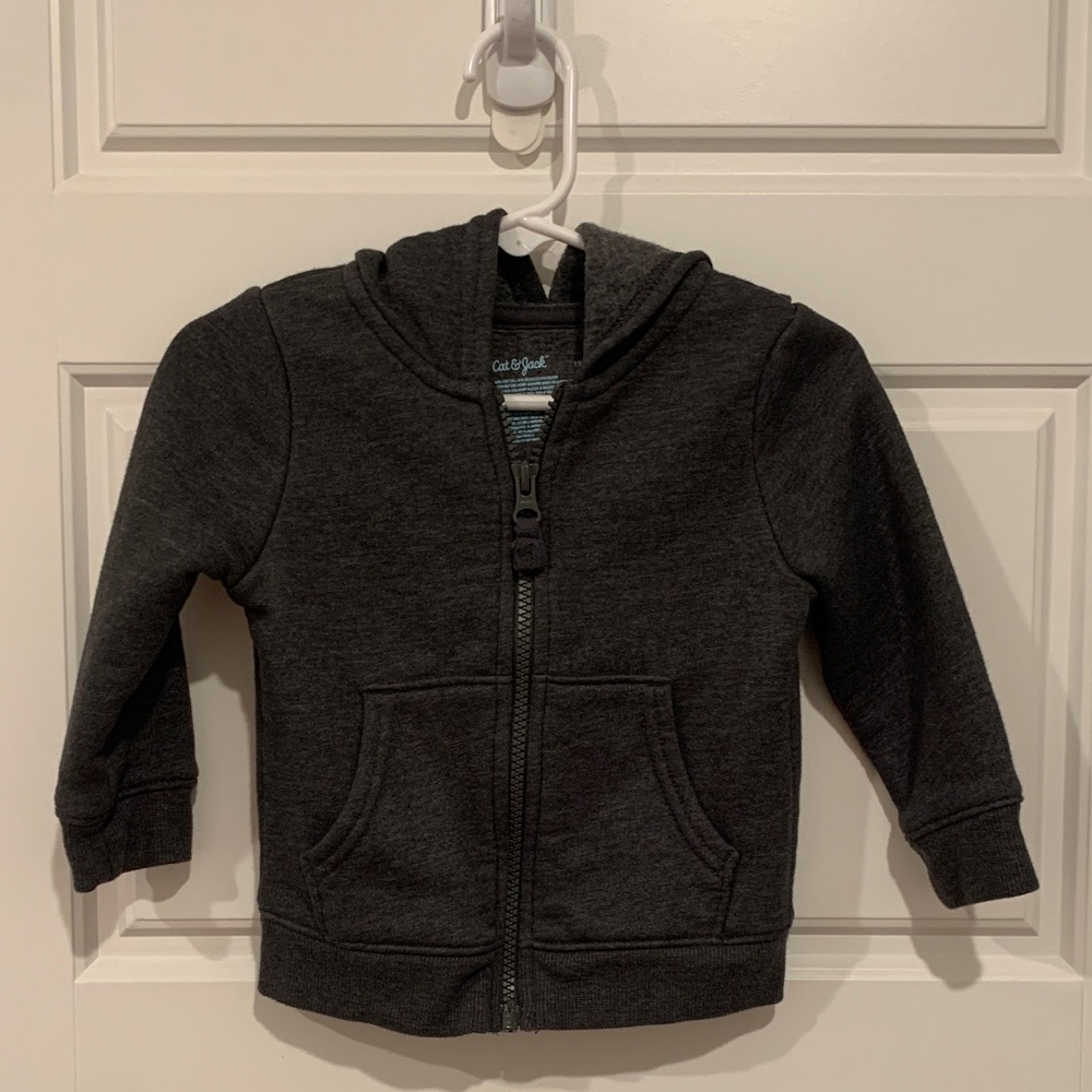 Cat & Jack Charcoal Zipper Hoodie for babies